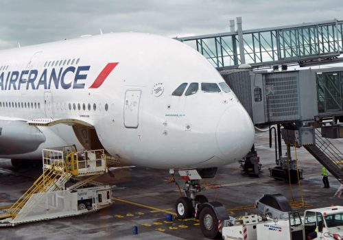 Air France A380 at Charles De Gaulle International Airport